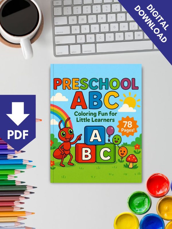 78 Páginas de Colorir Alfabeto para Educação Infantil PDF - Imagem 2