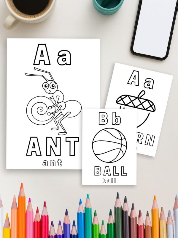 78 Páginas de Colorir Alfabeto para Educação Infantil PDF - Imagem 4