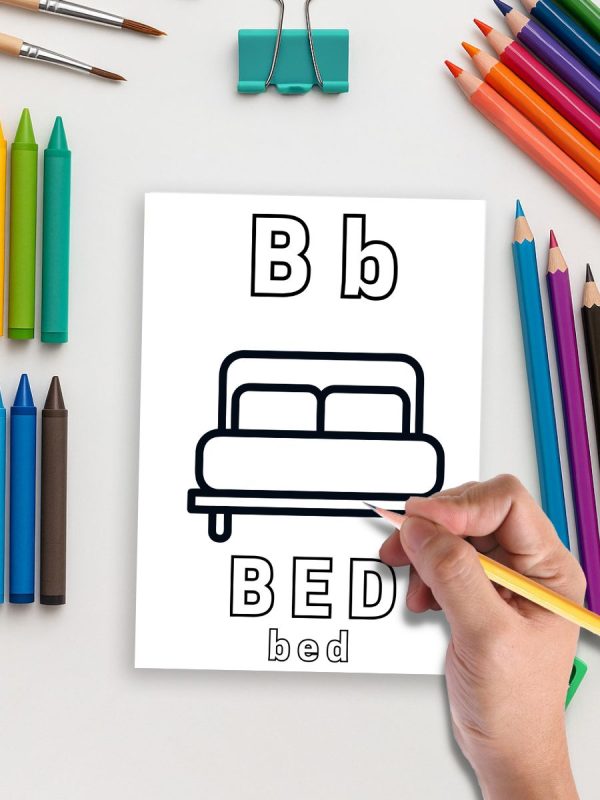 78 Páginas de Colorir Alfabeto para Educação Infantil PDF - Imagem 5