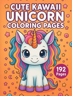 Unicórnios Kawaii Fofinhos – PDF Pintar 192 Páginas