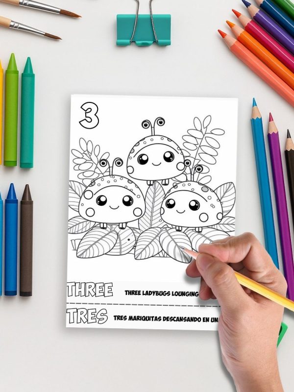 Números Bilíngues no Jardim – PDF Grátis para Imprimir - Imagem 5
