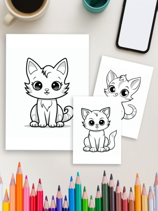 Aventuras do Gatinho – Grátis 21 Desenhos para Colorir PDF - Imagem 4