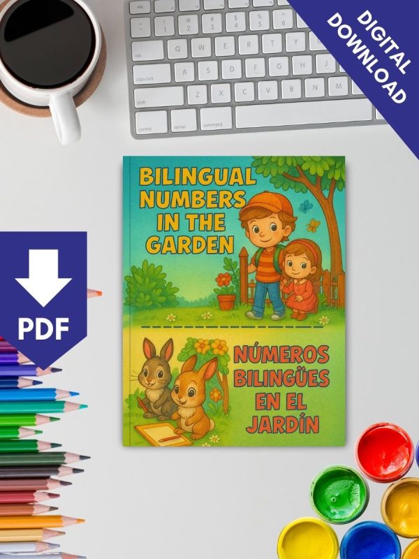 Números Bilíngues no Jardim – PDF Grátis para Imprimir - Imagem 2