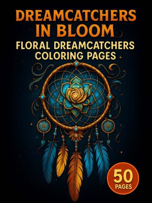 Caça-Sonhos Florais – 50 Desenhos Mágicos para Colorir