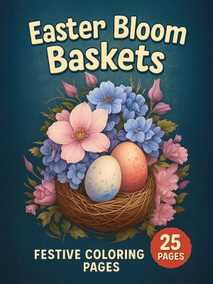 Cestos Floridos de Páscoa – 25 Desenhos para Pintar PDF