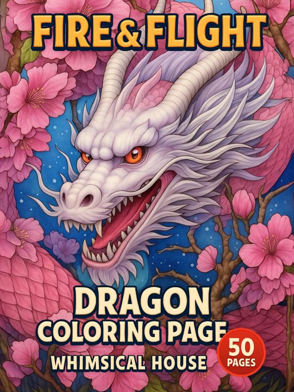 50 Desenhos de Dragões em PDF para Colorir