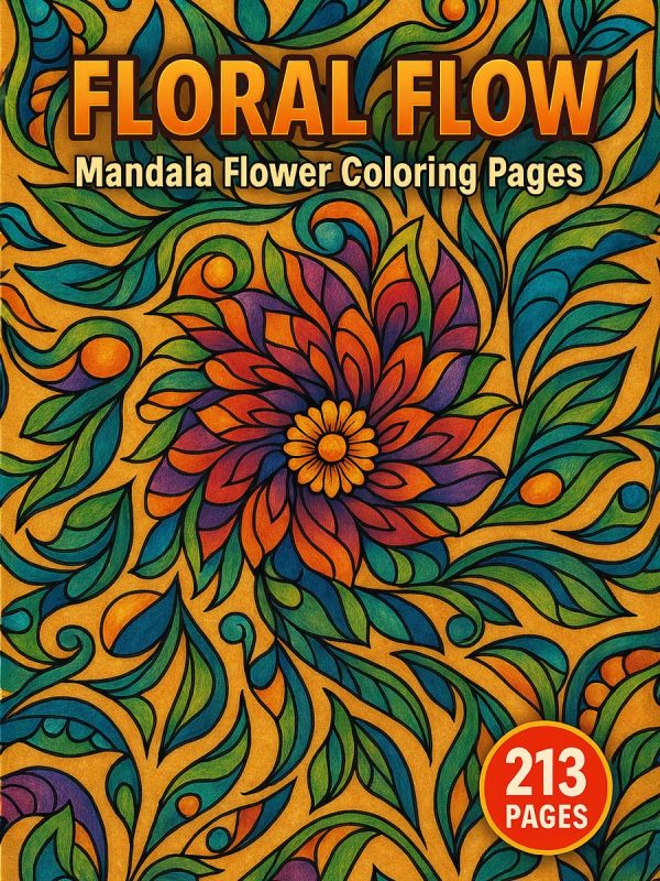 213 Desenhos Mandala de Flores em PDF para Colorir
