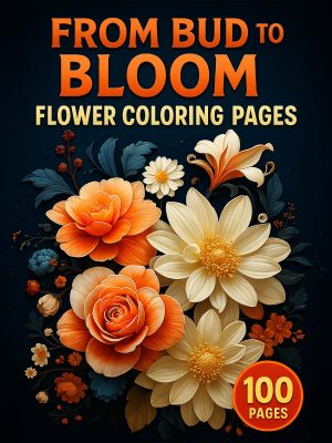 100 Flores para Colorir – Do Botão à Flor PDF