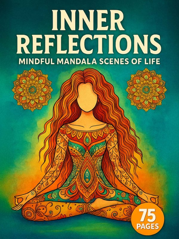 Reflexões Interiores – 75 Cenas Mandala em PDF para Pintar