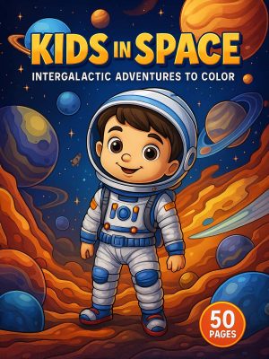 Crianças no Espaço – 50 Aventuras Intergalácticas para Colorir