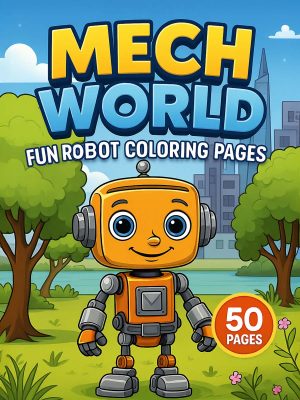 50 Desenhos Divertidos de Robôs em PDF para Colorir