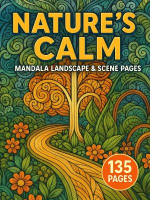 Calma da Natureza – 135 Desenhos de Paisagens para Colorir