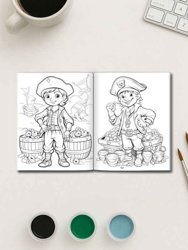Piratas à Vista! – 50 Desenhos em PDF para Colorir - Imagem 3