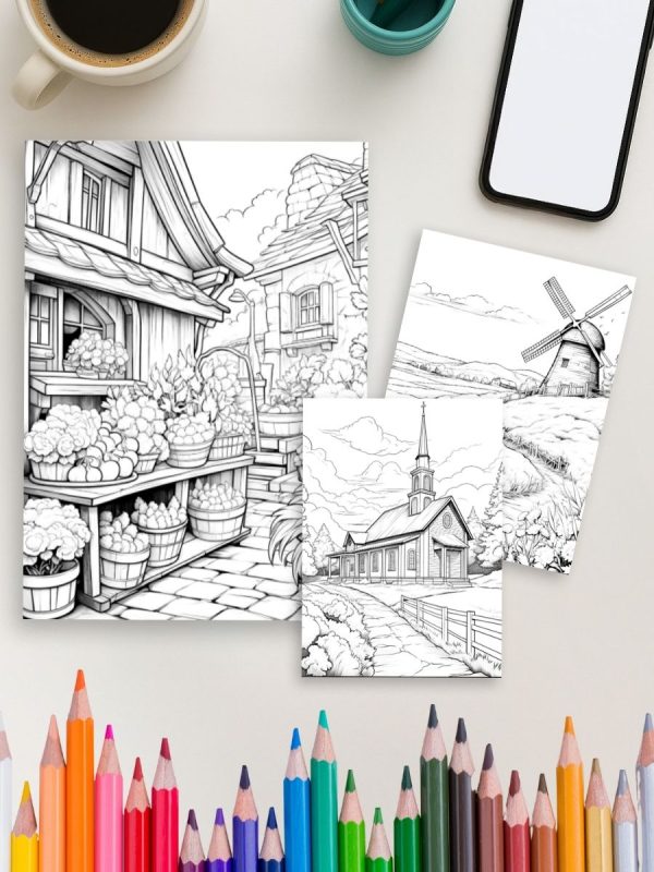 50 Desenhos  para Imprimir com Tema Rústico Campestre - Imagem 4