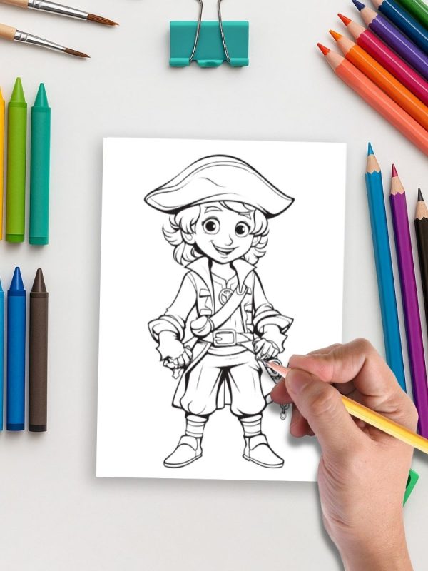 Piratas à Vista! – 50 Desenhos em PDF para Colorir - Imagem 5