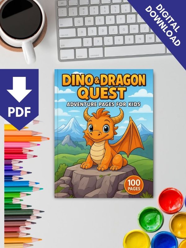 Aventura dos Dinos & Dragões – 100 Desenhos em PDF - Imagem 2