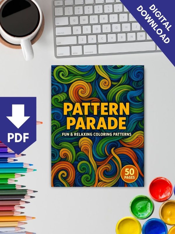50 Padrões Divertidos e Relaxantes em PDF para Colorir - Imagem 2