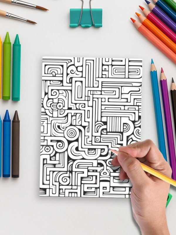 50 Padrões Divertidos e Relaxantes em PDF para Colorir - Imagem 5