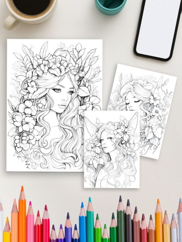 230 Desenhos de Fadas Encantadas em PDF para Imprimir - Imagem 4