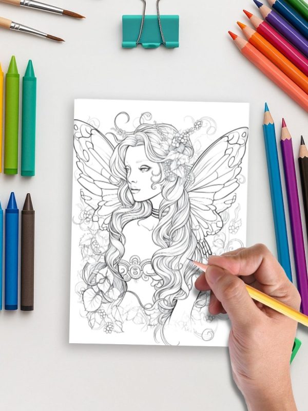 230 Desenhos de Fadas Encantadas em PDF para Imprimir - Imagem 5