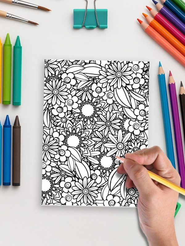 213 Desenhos Mandala de Flores em PDF para Colorir - Imagem 5