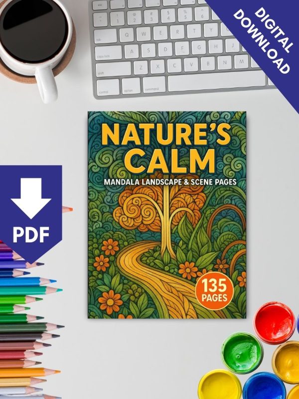 Calma da Natureza – 135 Desenhos de Paisagens para Colorir - Imagem 2