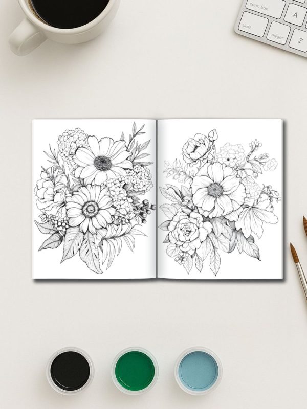 100 Flores para Colorir – Do Botão à Flor PDF - Imagem 3