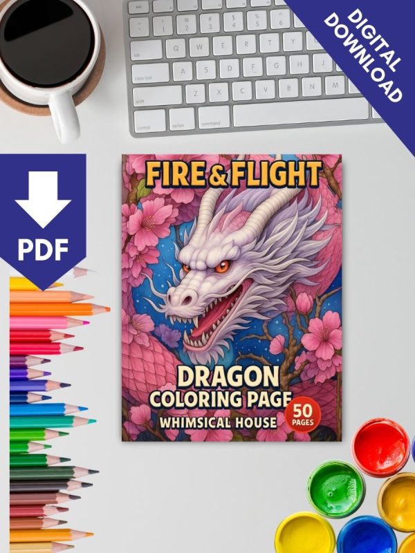 50 Desenhos de Dragões em PDF para Colorir - Imagem 2