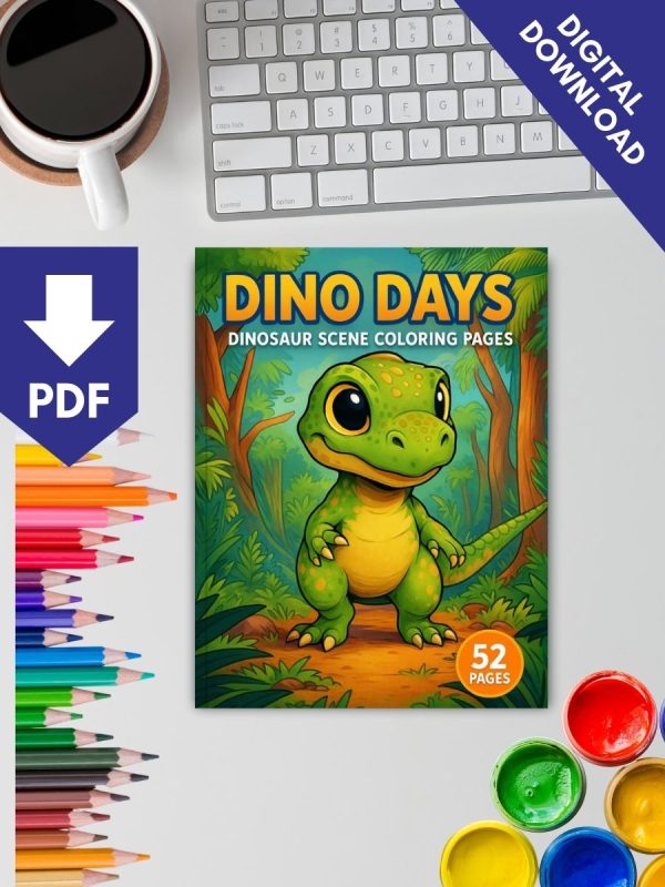 52 Desenhos de Dinossauros em PDF para Colorir - Imagem 2