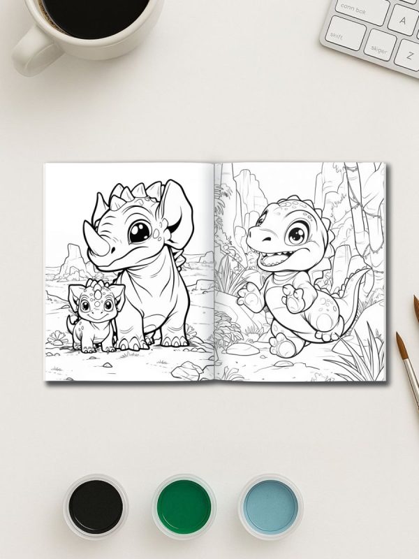 52 Desenhos de Dinossauros em PDF para Colorir - Imagem 3