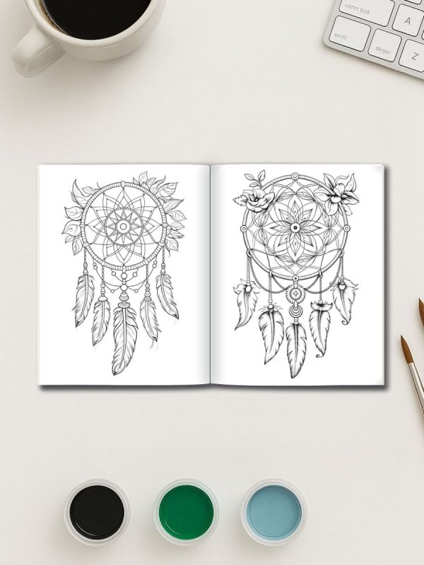 Caça-Sonhos Florais – 50 Desenhos Mágicos para Colorir - Imagem 3