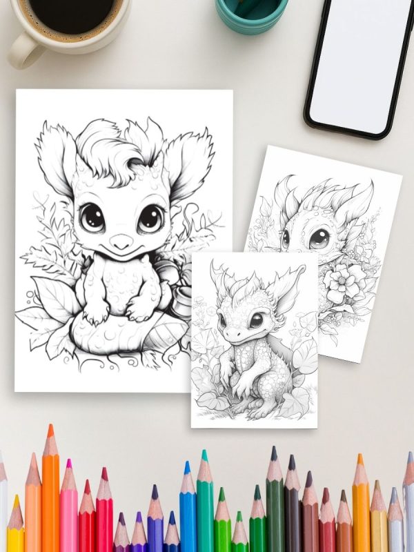 50 Desenhos de Dragões em PDF para Colorir - Imagem 4