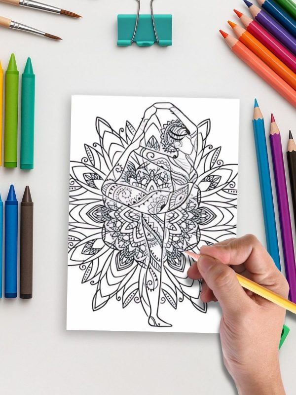 Reflexões Interiores – 75 Cenas Mandala em PDF para Pintar - Imagem 5