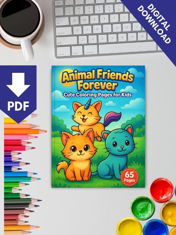 Amigos Animais – 65 Desenhos Fofos para Pintar PDF - Imagem 2