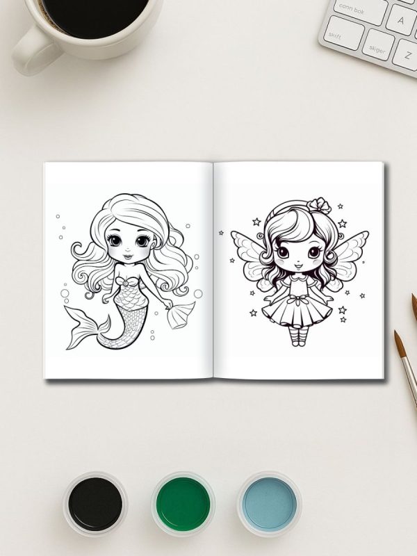 70 Desenhos de Sereias e Histórias Fantásticas Colorir PDF - Imagem 3