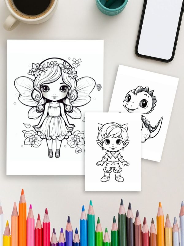 70 Desenhos de Sereias e Histórias Fantásticas Colorir PDF - Imagem 4