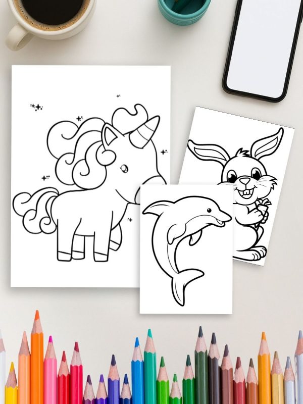 Amigos Animais – 65 Desenhos Fofos para Pintar PDF - Imagem 4