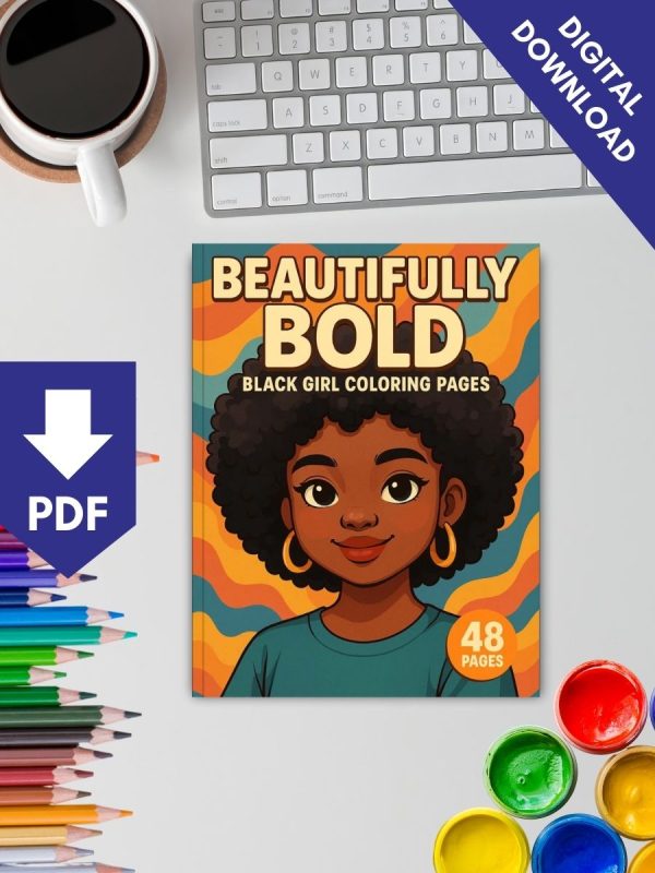 48 Desenhos de Meninas Negras para Colorir PDF - Imagem 2