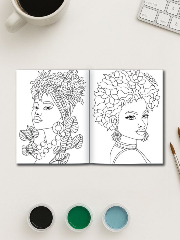 48 Desenhos de Meninas Negras para Colorir PDF - Imagem 3