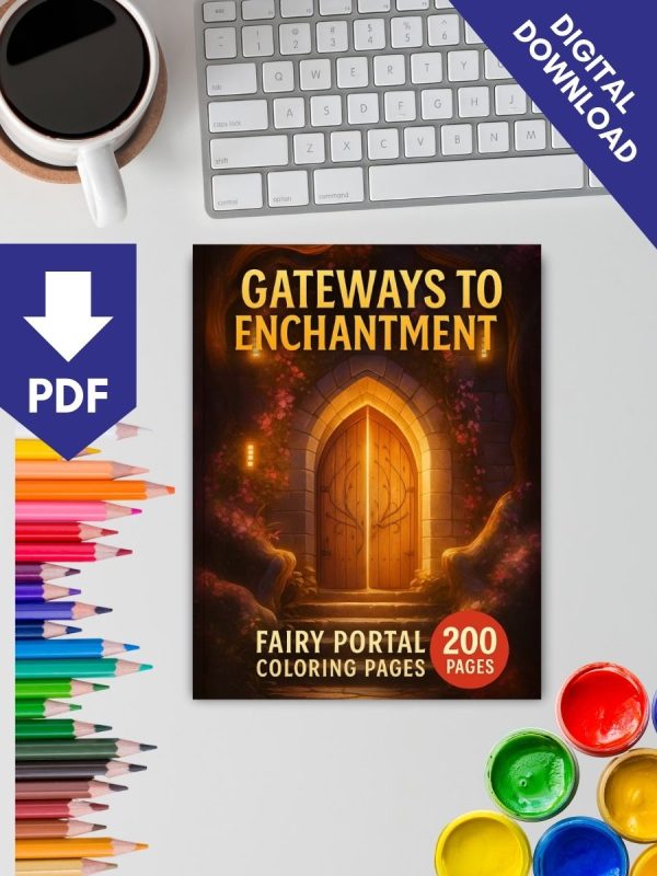 200 Desenhos de Portais de Fadas em PDF para Colorir - Imagem 2