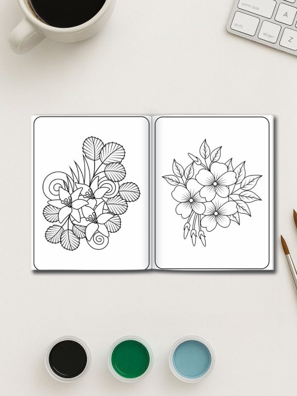 110 Desenhos de Flores em PDF Fáceis de Colorir - Imagem 3