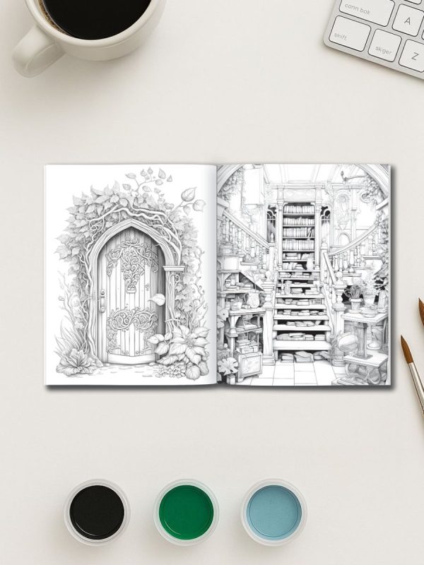 200 Desenhos de Portais de Fadas em PDF para Colorir - Imagem 3