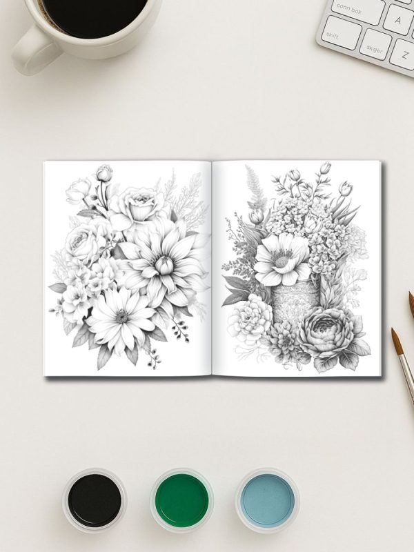 Pétalas e Flores – 50 Desenhos de Flores para Pintar em PDF - Imagem 3