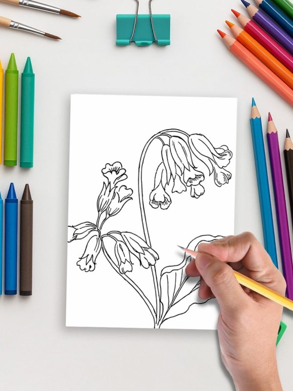 110 Desenhos de Flores em PDF Fáceis de Colorir - Imagem 5