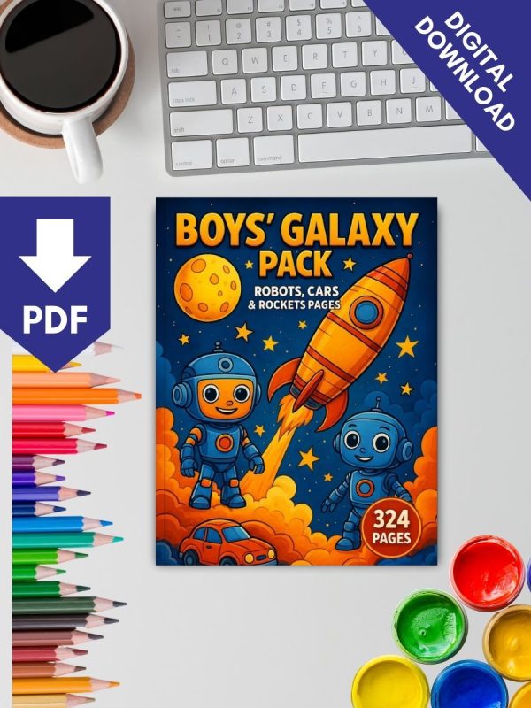 Galáxia dos Meninos – 324 Robôs, Carros e Foguetes para Pintar - Imagem 2