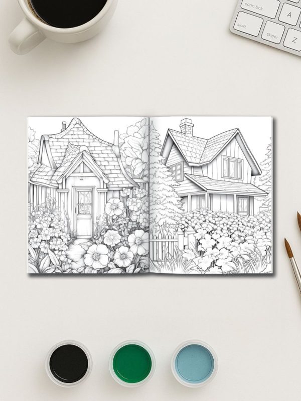 Encanto do Jardim de Campo – 175 Desenhos Colorir PDF - Imagem 3
