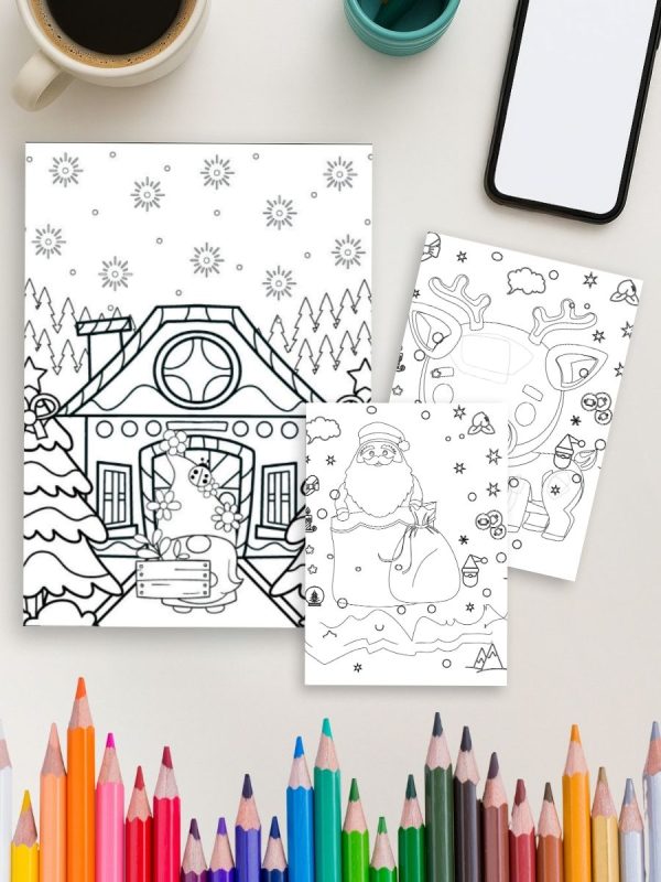 171 Desenhos de Natal Prontos para Imprimir e Colorir PDF - Imagem 4