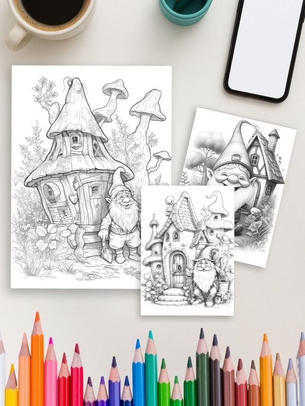 75 Desenhos de Gnomos no Jardim em PDF para Baixar - Imagem 4