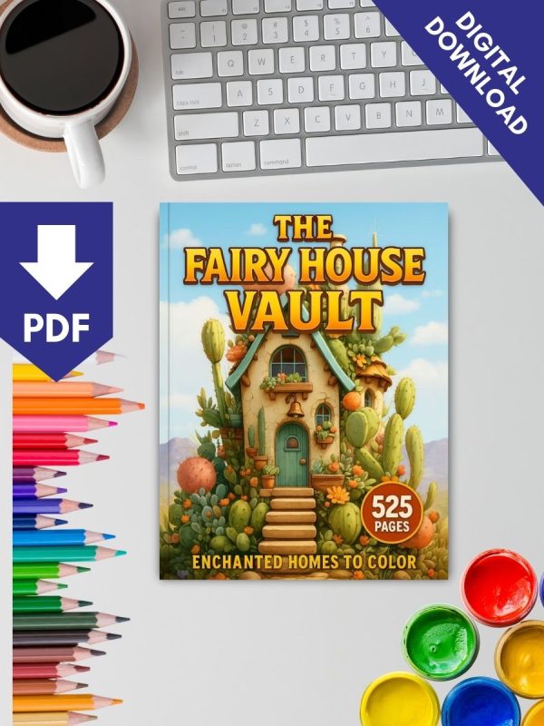 Casas de Fadas – 525 Lares Encantados em PDF para Colorir - Imagem 2