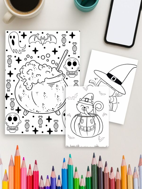 232 Desenhos de Halloween para Colorir PDF Todas as Idades - Imagem 4